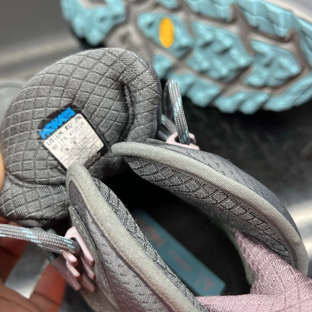 Hoka One One Kaha 2 GTX Womens Athletic Outdoor Hiking Boots Size 9 B Gray Blue